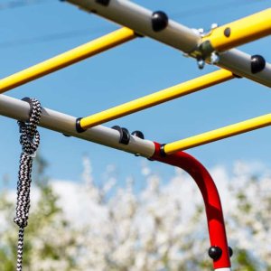 Plac zabaw Akrobata Plus ogród | Siatka Drążek Huśtawki Kosz 100kg 8