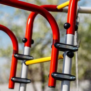 Plac zabaw Akrobata Plus ogród | Siatka Drążek Huśtawki Kosz 100kg 10