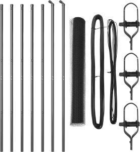 vidaXL Hexagon Fence Gray 1x10 m Stal 2