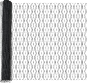 vidaXL Hexagon Fence Gray 1x10 m Stal 5