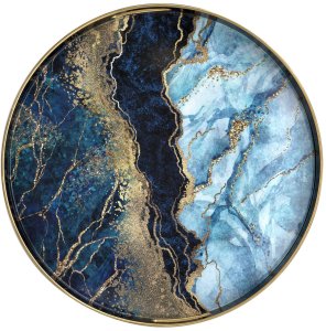 Taca dekoracyjna 46 cm czarno - złota Tulum 135948 2