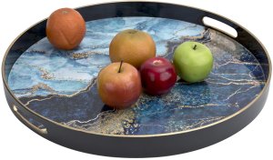 Taca dekoracyjna 46 cm czarno - złota Tulum 135948 4