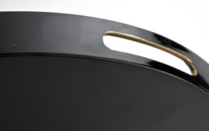 Taca dekoracyjna 46 cm czarno - złota Tulum 135948 7