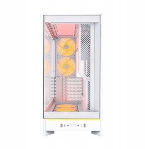 Obudowa Montech HS02 PRO Obudowa komputerowa, Midi-Tower, ATX, Tempered Glass, ARGB - biały 3