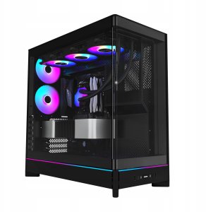 Montech HS02 PRO PC-Gehäuse, Midi-Tower, ATX, Tempered Glass, ARGB - schwarz 2