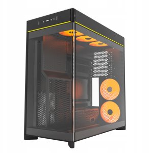 Montech HS02 PRO PC-Gehäuse, Midi-Tower, ATX, Tempered Glass, ARGB - schwarz 3