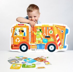 Levenya CzuCzu moto puzzle Śmieciarka 94010 19