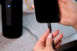 Kabel USB Savio USB-C - mini Jack 3.5 mm 1 m Czarny (Cl-187) 4