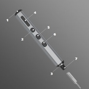 Elektryczny precyzyjny śrubokręt wkrętak z bitami metalowy 68 elementów 15