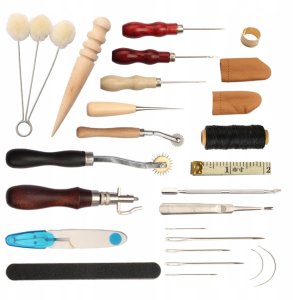 Narzędzie Rękodzieło Skórzane ZESTAW do szycia x29 2
