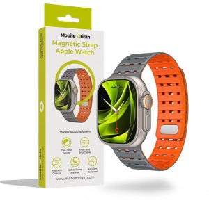 Mobile Origin Magnetic Strap, grey/orange - AW Ultra 2/1(49mm)9/8/7(45mm)/6/SE/5/4(44mm)/3/2/1(42mm) 1