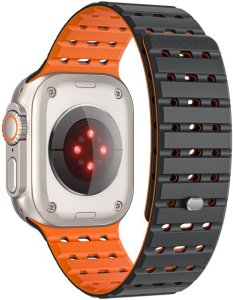 Mobile Origin Magnetic Strap, black/orange -AW Ultra 2/1(49mm)9/8/7(45mm)/6/SE/5/4(44mm)/3/2/1(42mm) 2