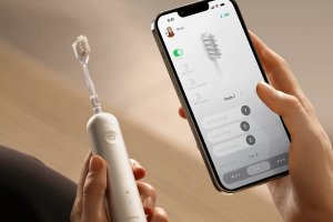 Laifen Szczoteczka do Zębów Soniczna Wave ABS Mleczna 3 Głowki Aplikacja 5