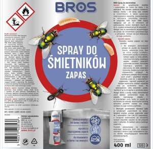 BROS - Spray Do Śmietników 400ml - ZAPAS 3