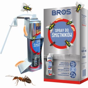 BROS - Spray Do Śmietników 400ml - Zestaw z Uchwytem 1