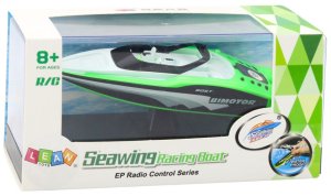 Łódź Motorówka Zdalnie Sterowana RC Biało-Zielona 15cm LEAN Toys 5