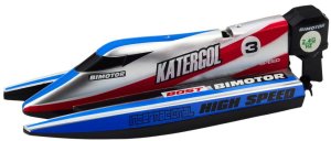 Łódź Motorówka Zdalnie Sterowana RC Niebiesko-Srebrna 14cm LEAN Toys 1