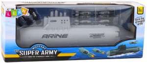 Statek Łódź Podwodna Strzelająca Torpedami Napęd Szara 28cm LEAN Toys 5