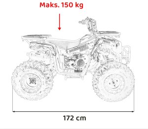 1DEA.me Pojazd Quad Spalinowy 200CC MONSTER Pomarańczowy 21