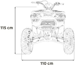 1DEA.me Pojazd Quad Spalinowy 200CC MONSTER Pomarańczowy 22