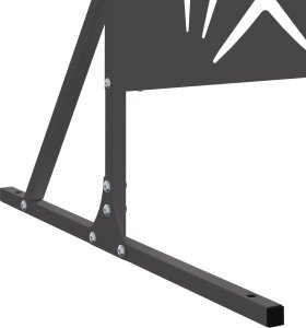 Panel Ogrodzeniowy Metalowy Czarny Metal Duży Wstawki Dekoracyjne 4