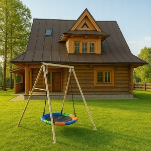 Huśtawka Bocianie Gniazdo Ogrodowa Ze Stelażem Halo-Fit Fly 7