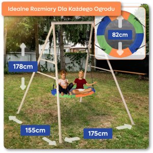 Huśtawka Bocianie Gniazdo Ogrodowa Ze Stelażem Halo-Fit Fly 8