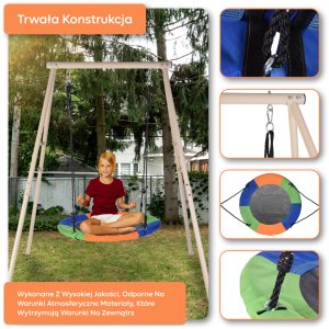 Huśtawka Bocianie Gniazdo Ogrodowa Ze Stelażem Halo-Fit Fly 10