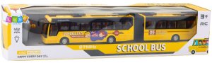 LeanToys Autobus Szkolny Trolejbus Przegubowy Zdalnie Sterowany RC 1:32 Żółty 5