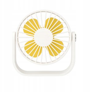 Wentylator Biurkowy Wiatrak USB Mały Na Biurko Ścienny Cichy Mini Biały 2w1 2