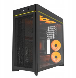Obudowa Montech HS01 PRO obudowa PC Midi-Tower ATX aRGB szkło hartowane czarny 3