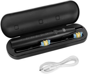 Soniczna szczoteczka do zębów TEESA SONIC 2 czarna , 5 trybów pracy, etui podróżne , USB typ C 6
