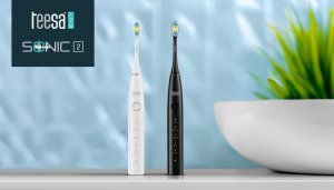 Soniczna szczoteczka do zębów TEESA SONIC 2 czarna , 5 trybów pracy, etui podróżne , USB typ C 8
