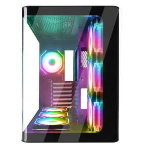 Obudowa Rampage Loopy akwarium 7x wentylator ARGB Infinity HUB czarna (LOOPY-BLACK) 4