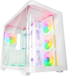 Obudowa Rampage Loopy akwarium 7x wentylator ARGB Infinity HUB biała (LOOPY-WHITE) 1
