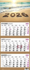 Kalendarz 2026 Trójdzielny Plaża 1