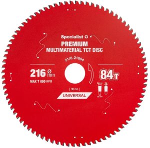 Specialist+ Tarcza tnąca 216x84Tx30mm Multimaterial Premium 2