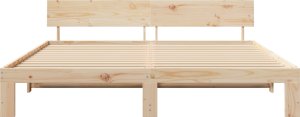 vidaXL Rama łóżka z wezgłowiem 180x200 cm z litego drewna sosnowego 6