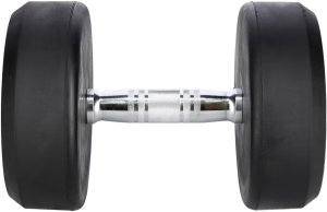 Hantla gumowana 22,5 kg UNDERFIT do ćwiczeń siłowych fitness 2