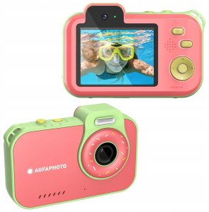 Aparat Podwodny Wodoszczelny 3m Agfaphoto Agfa 12mp 2.7k 2x Obiektyw + Gry / Malinowy 3