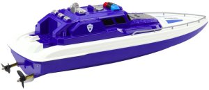 Łódź Motorówka Zdalnie Sterowana RC 1:28 Policyjna Niebieska LEAN Toys 3