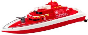 Łódź Motorówka Zdalnie Sterowana RC 1:28 Ratunkowa Czerwona LEAN Toys 2