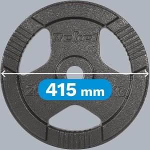 Obciążenie żeliwne olimpijskie 20kg, otwór 51mm, talerz z uchwytami, REBEL ACTIVE 7