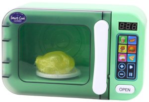 Mikrofala Dla Dzieci Obrotowa Kurczak Światła Dźwięki Zielona LEAN Toys 2