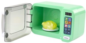 Mikrofala Dla Dzieci Obrotowa Kurczak Światła Dźwięki Zielona LEAN Toys 3