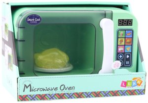 Mikrofala Dla Dzieci Obrotowa Kurczak Światła Dźwięki Zielona LEAN Toys 4