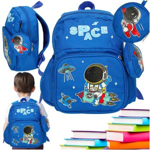 Plecak dla przedszkolaka szkolny dziecięcy astronauta 30x14x23cm Kik Sp. z o. o. Sp. k. 1