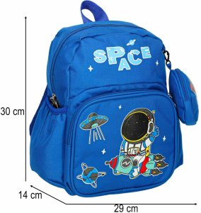 Plecak dla przedszkolaka szkolny dziecięcy astronauta 30x14x23cm Kik Sp. z o. o. Sp. k. 10
