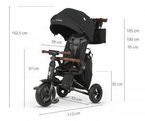 Qplay Rowerek Trójkołowy Nova Deluxe Black 11