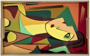 Taca dekoracyjna 40x25x4 cm Twarz 172014 3